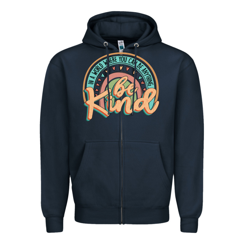 Be Kind Zipper Hoodie by JahusDesignShop | Teevron