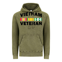 Vintage Olive vietnam veteran flag Vintage Hoodie - linhVisuals