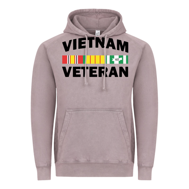Vietnam Veteran Flag Vintage Hoodie by linhVisuals | Teevron