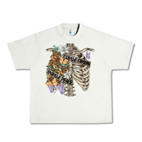 Pistachio inhale peace exhale chaos chest Urban Heavy Tee - FaDigitalArtStudio