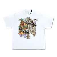 White inhale peace exhale chaos chest Urban Heavy Tee - FaDigitalArtStudio