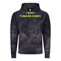 Cloud Black FRONT TOWARD ENEMY Vintage Hoodie - linhVisuals