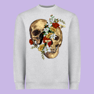 Nature Skull Heavyweight Sweatshirt Designed By Ranaportraitstore
