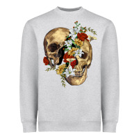 Heather Grey nature skull Heavyweight Sweatshirt - RanaPortraitStore
