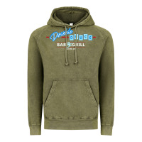 Vintage Olive roadhouse double deuce Vintage Hoodie - linhVisuals