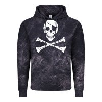 Cloud Black skull crossbones Vintage Hoodie - linhVisuals