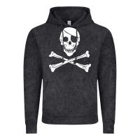 Vintage Black skull crossbones Vintage Hoodie - linhVisuals