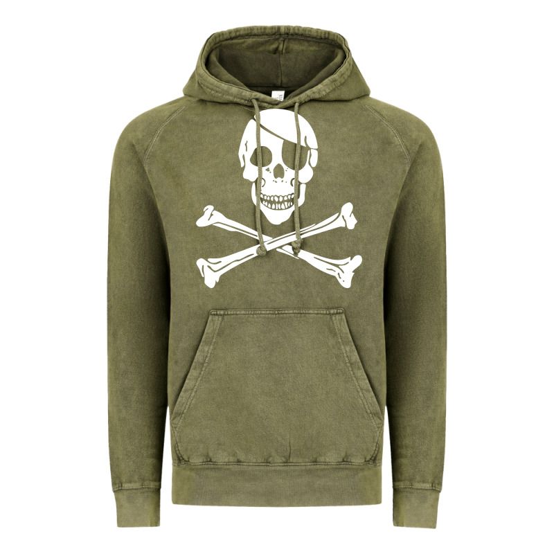 Skull Crossbones Vintage Hoodie by linhVisuals | Teevron
