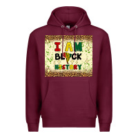 Burgundy i am black history Premium Hoodie - Artiststas