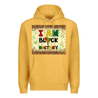 Mustard i am black history Premium Hoodie - Artiststas