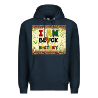 Navy i am black history Premium Hoodie - Artiststas