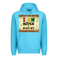 Ocean Blue i am black history Premium Hoodie - Artiststas