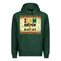 Sports Green i am black history Premium Hoodie - Artiststas