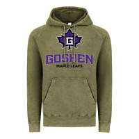 Vintage Olive goshen college maple leafs2 vectorized Vintage Hoodie - linhVisuals