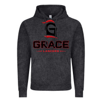 Vintage Black grace college & seminary lancers1 vectorized Vintage Hoodie - linhVisuals