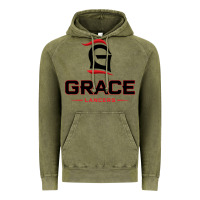 Vintage Olive grace college & seminary lancers1 vectorized Vintage Hoodie - linhVisuals