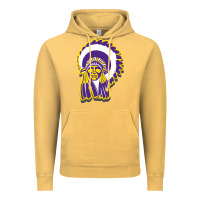 Vintage Mustard haskell indian Vintage Hoodie - linhVisuals