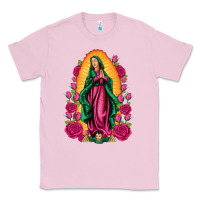 Bubblegum Pink our lady of guadalupe Classic Tee - Artiststas