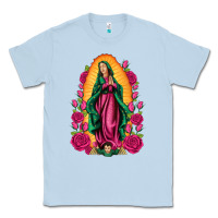 Dusty Blue our lady of guadalupe Classic Tee - Artiststas