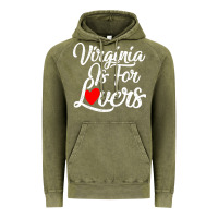 Vintage Olive virginia is for lovers Vintage Hoodie - linhVisuals