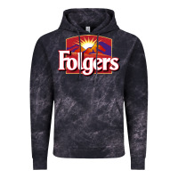 Cloud Black Folgers Vintage Hoodie - linhVisuals