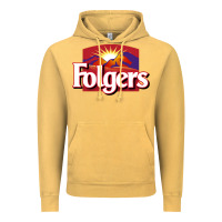 Vintage Mustard Folgers Vintage Hoodie - linhVisuals