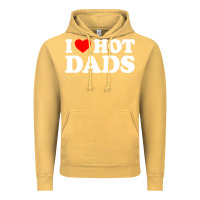 Vintage Mustard i love hot dads shirt i heart Vintage Hoodie - linhVisuals