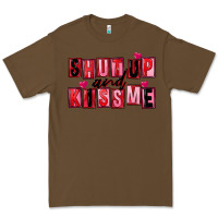 Cacao Shut up and kiss me Premium Tee - FaDigitalArtStudio