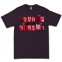 Plum Shut up and kiss me Premium Tee - FaDigitalArtStudio