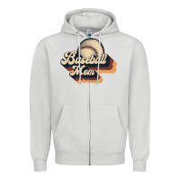 Dove Grey baseball mom Zipper Hoodie - JahusDesignShop