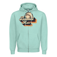 Seafoam baseball mom Zipper Hoodie - JahusDesignShop