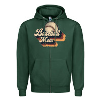 Sports Green baseball mom Zipper Hoodie - JahusDesignShop