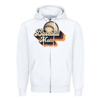 White baseball mom Zipper Hoodie - JahusDesignShop