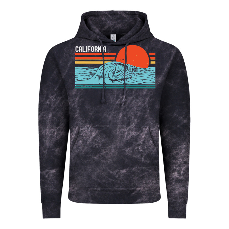 Vintage California Wave Surf Retro 80s California Beach Surfing Vintage Hoodie by linhVisuals | Teevron