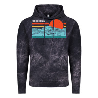 Cloud Black vintage california wave surf retro 80s california beach surfing Vintage Hoodie - linhVisuals