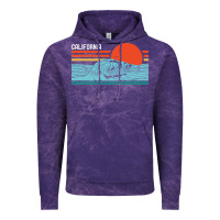 Cloud Purple vintage california wave surf retro 80s california beach surfing Vintage Hoodie - linhVisuals