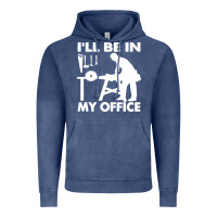 Vintage Denim i'll be in my office carpenter woodworking Vintage Hoodie - linhVisuals
