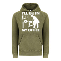 Vintage Olive i'll be in my office carpenter woodworking Vintage Hoodie - linhVisuals