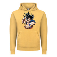 Vintage Mustard goku utra instinct Vintage Hoodie - linhVisuals
