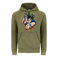 Vintage Olive goku utra instinct Vintage Hoodie - linhVisuals