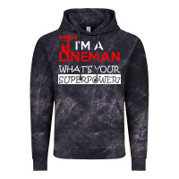 Cloud Black im a lineman whats your superpower Vintage Hoodie - linhVisuals