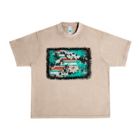 French Oak western serape cowhide turquoise glitter Urban Heavy Tee - FaDigitalArtStudio