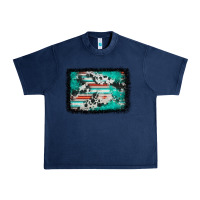 Navy western serape cowhide turquoise glitter Urban Heavy Tee - FaDigitalArtStudio