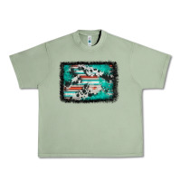 Oil Green western serape cowhide turquoise glitter Urban Heavy Tee - FaDigitalArtStudio