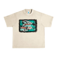 Sandshell western serape cowhide turquoise glitter Urban Heavy Tee - FaDigitalArtStudio