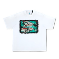 White western serape cowhide turquoise glitter Urban Heavy Tee - FaDigitalArtStudio