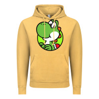 Vintage Mustard Cartoon Yoshi Vintage Hoodie - linhVisuals