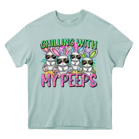 Chilling With My Peeps Easter Bunnies Heavy Core Tee | Teevron