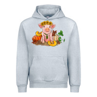 Heather Grey fall pig Urban Hoodie - RanaPortraitStore