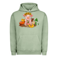 Pigment Oil Green fall pig Urban Hoodie - RanaPortraitStore
